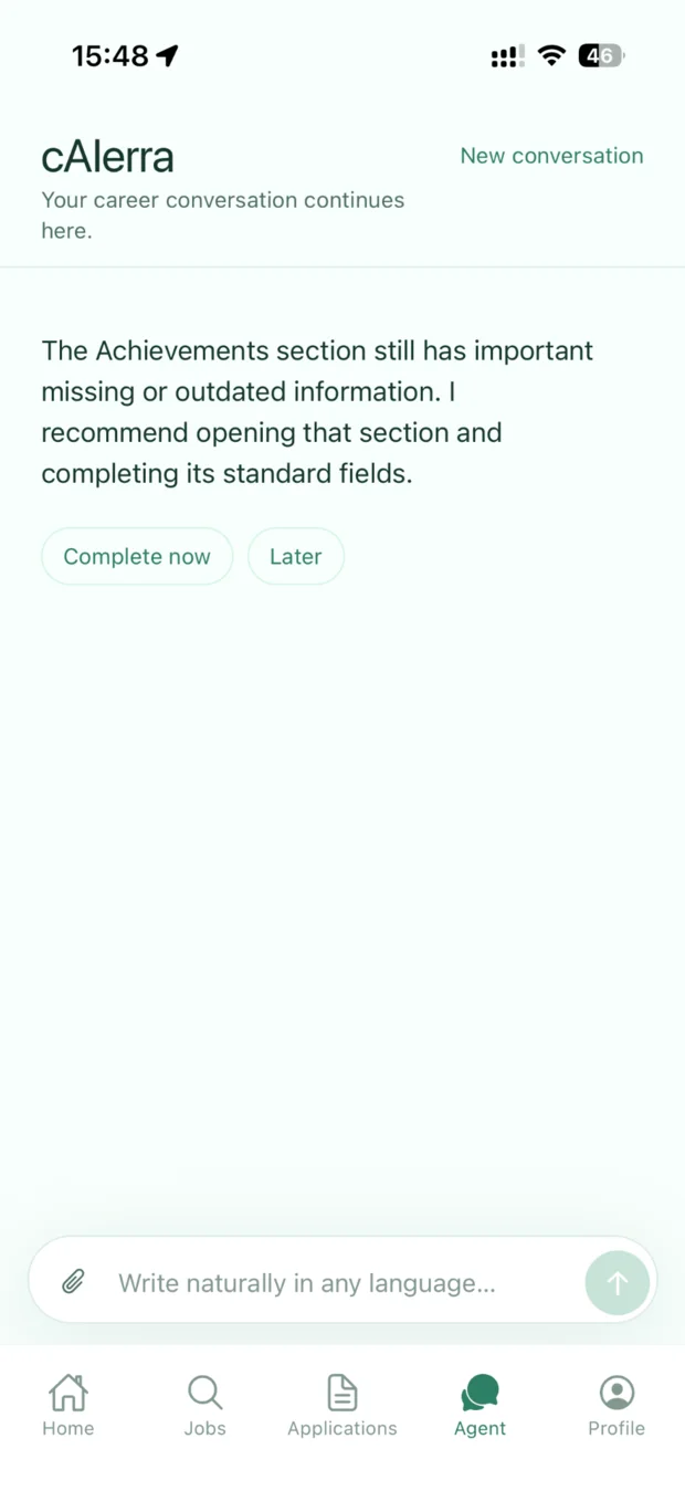 cAIerra AI career agent preview