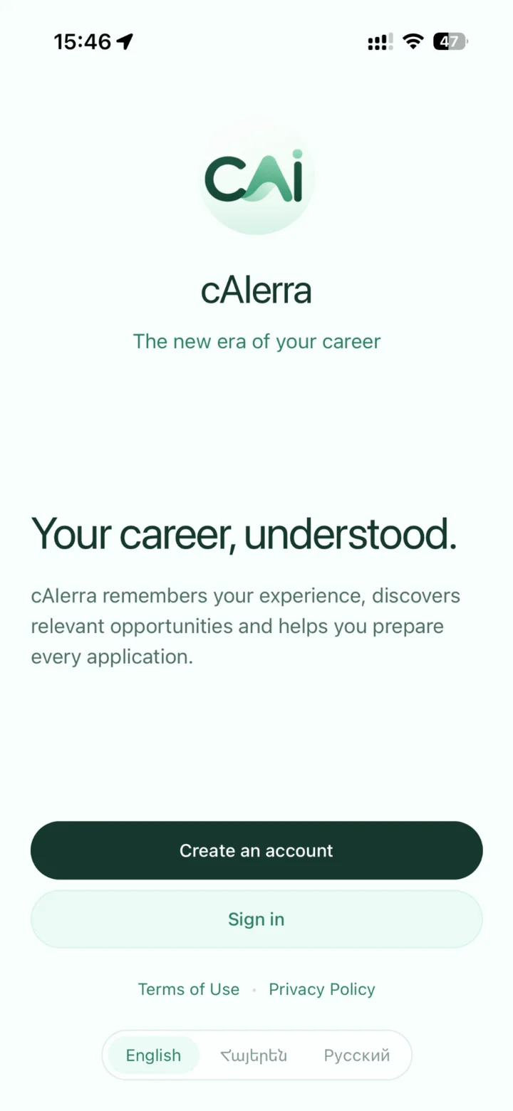 cAIerra app introduction preview